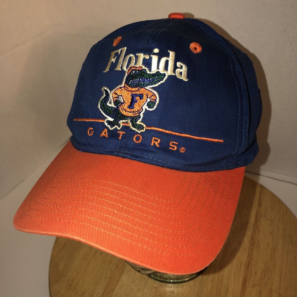 Vintage FLORIDA GATORS Twins Enterprise INC Blue Orange Hat Cap Snapback LOGO